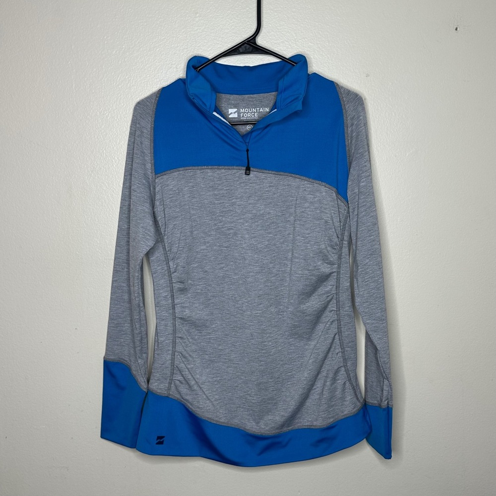 Mountain Force Joy Quarterzip Blue Gray Lightweight Jacket size XL